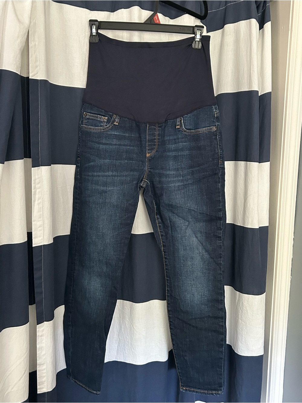 GAP Dark Blue Maternity Skinny Jeans with Navy Support Panel